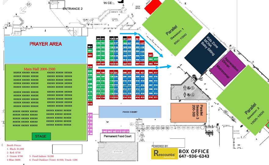 ICNA Convention & Bazaar Layout 2024